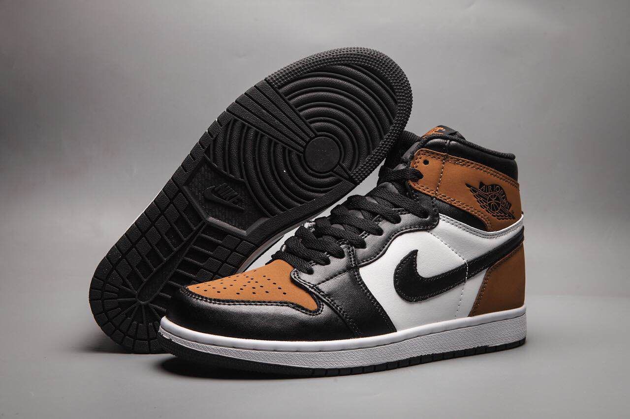 New Air Jordan 1 Black Toe Brown Shoes